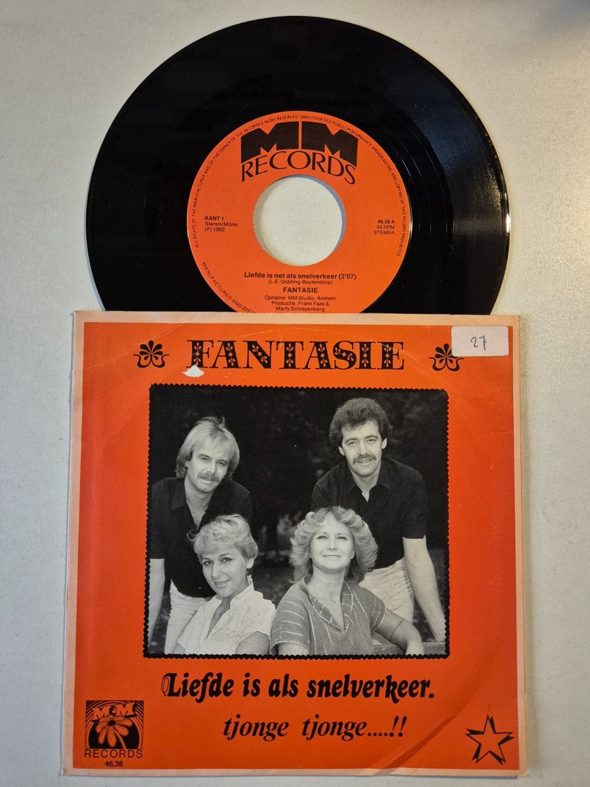 Fantasie-Liefde is als snelverkeer, Ophalen of Verzenden, Zo goed als nieuw, 7 inch, Levenslied of Smartlap