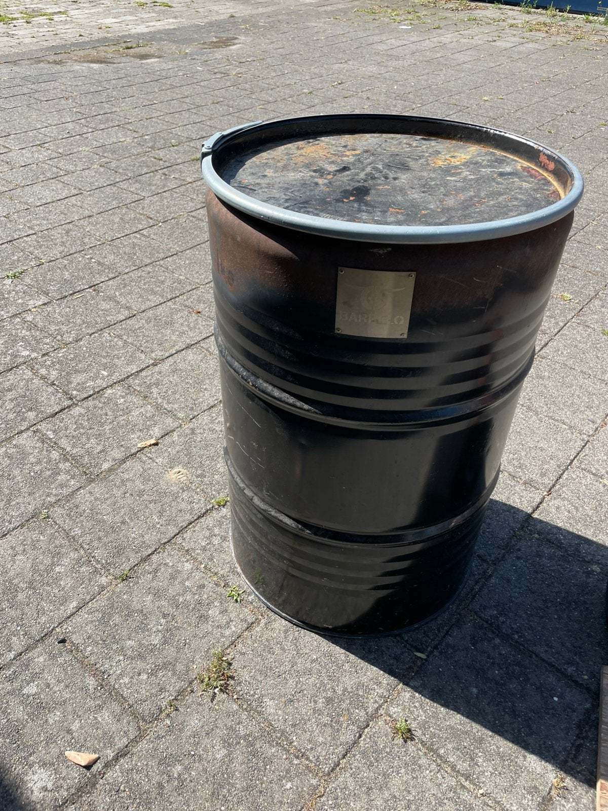 Oliedrum BBQ barrel, Ophalen, Gebruikt