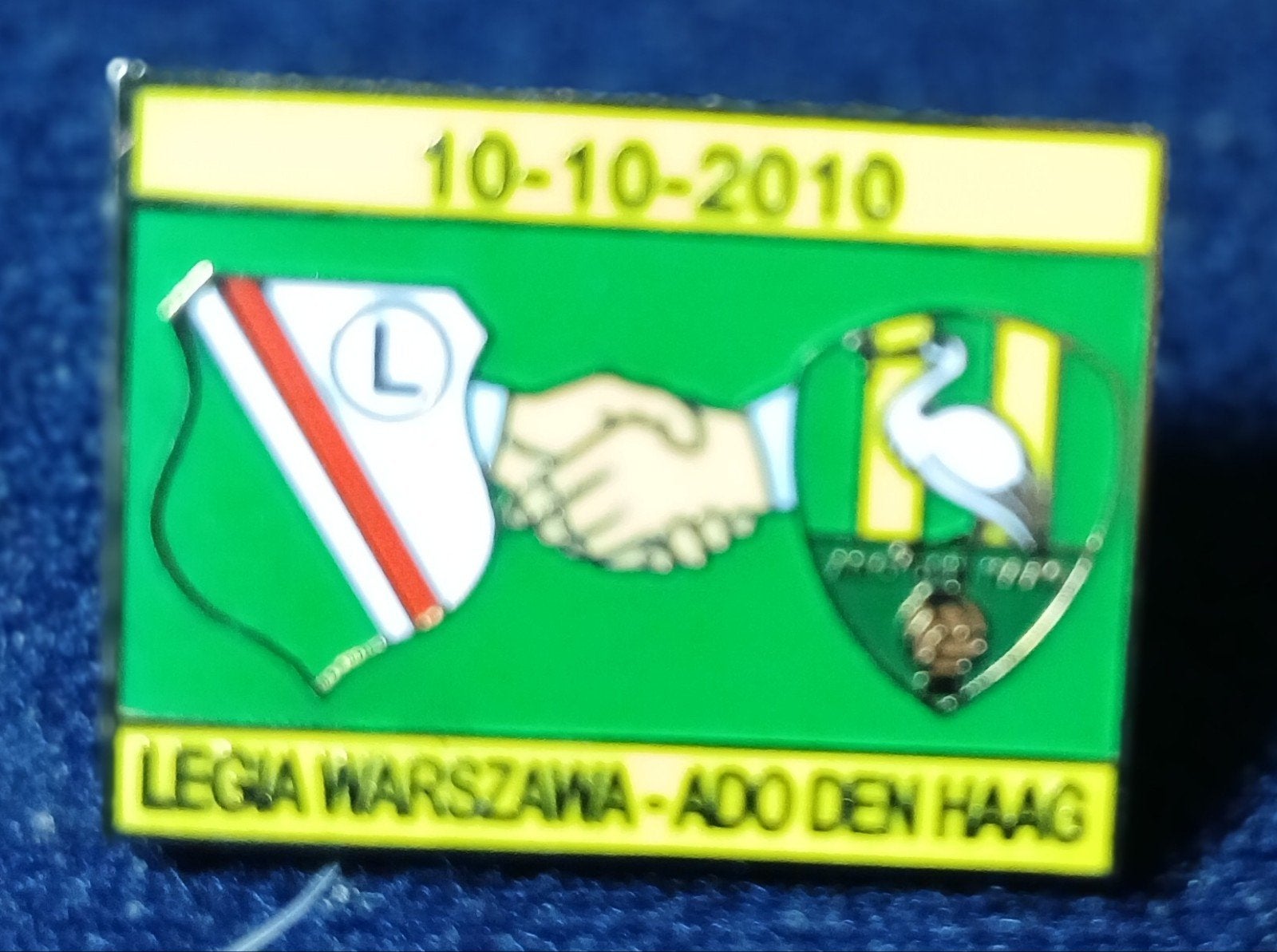 Legia Warschau - ADO Den Haag Speldje 10-10-2010, Ophalen of Verzenden