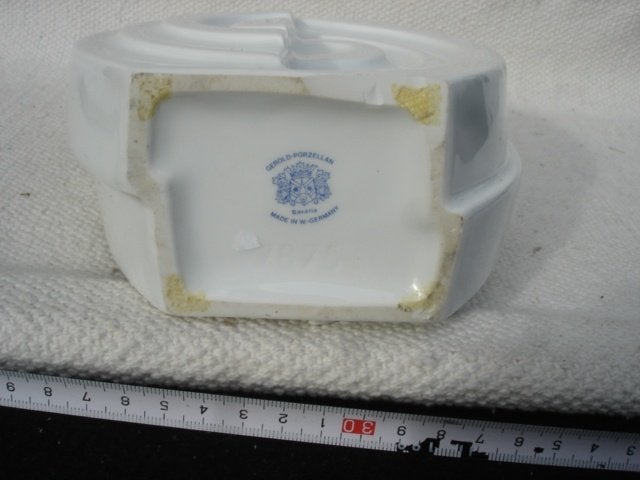 Vintage Gerold Porzellan 7875 Design vaas ’70 wit Duitsland, Ophalen of Verzenden