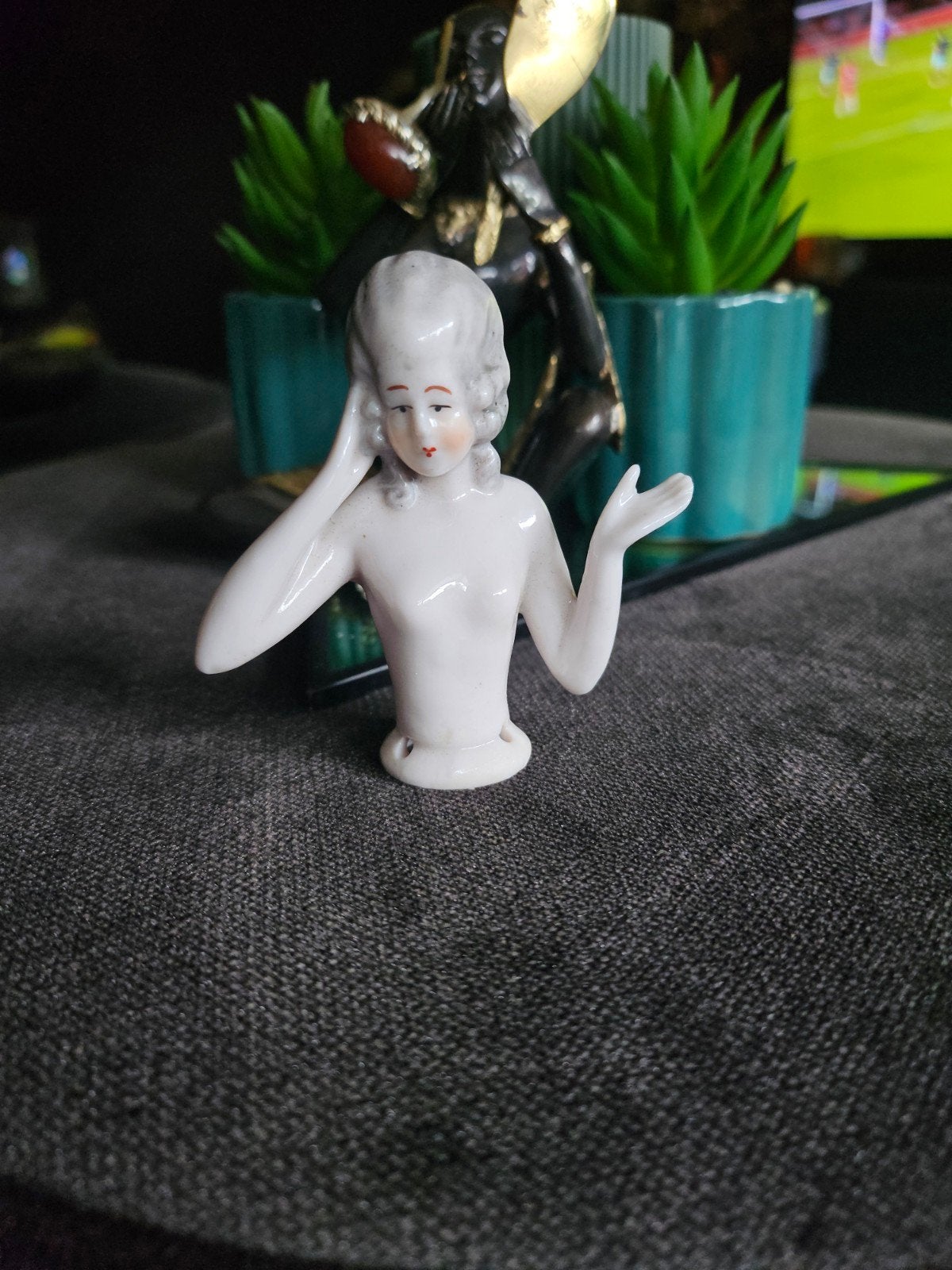 Zoldervondst: Prachtige Antieke Half Doll in Nette Staat, Verzamelen, Ophalen of Verzenden, Zo goed als nieuw, Pop