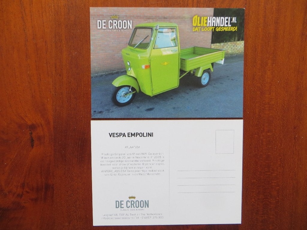 De Croon informatiekaart Vespa Empolini, Ophalen of Verzenden, Nieuw, Overige merken