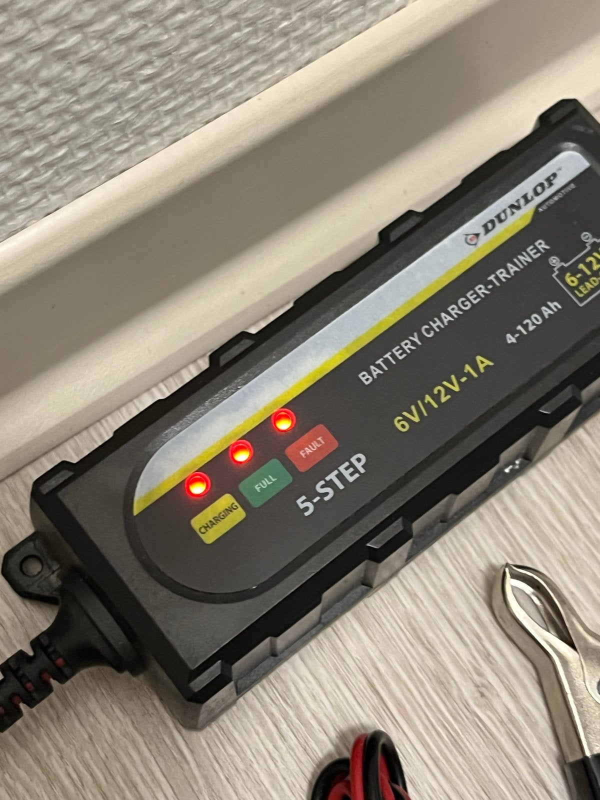 Dunlop Acculader-Trainer 6V/12V-1A (4-120 Ah), Auto-onderdelen, Gebruikt