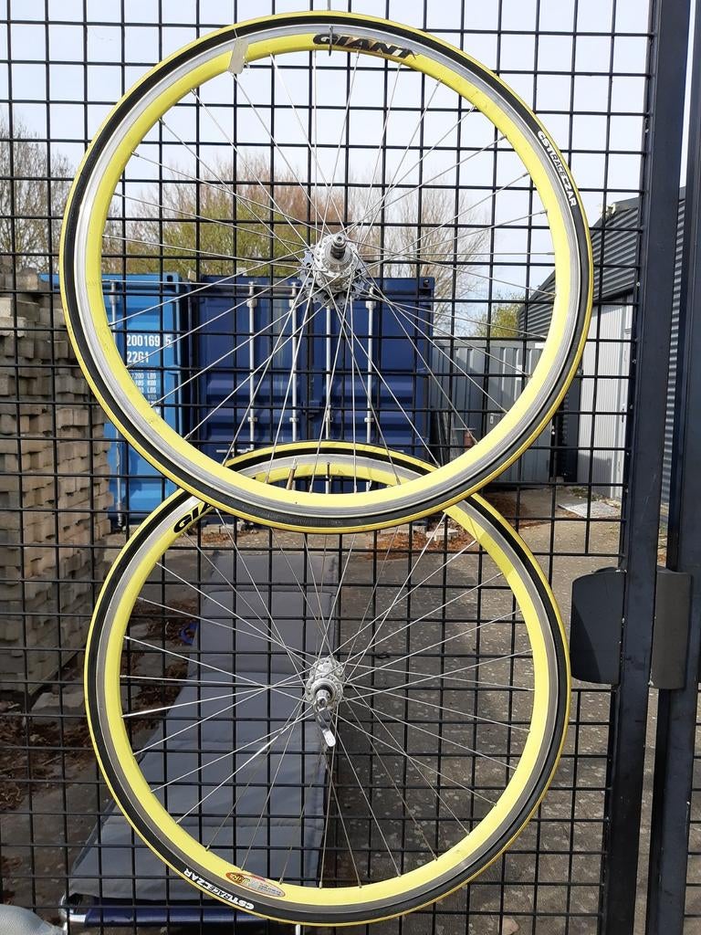 Set Giant C star velgen met CS racer banden, Fietsen en Brommers, Fietsonderdelen, Ophalen of Verzenden, Aluminium
