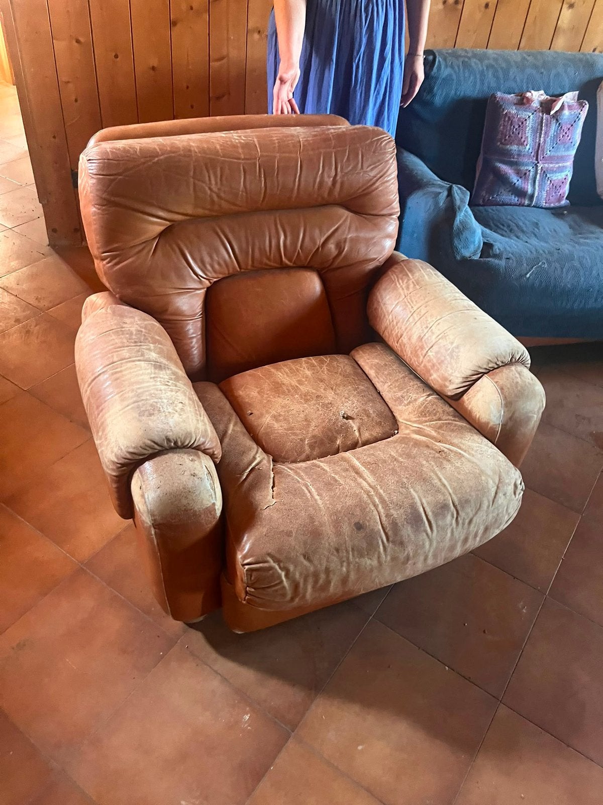 Vintage Italiaans design Europoltrona, Ophalen, Gebruikt, Vintage Italiaans design, 75 tot 100 cm