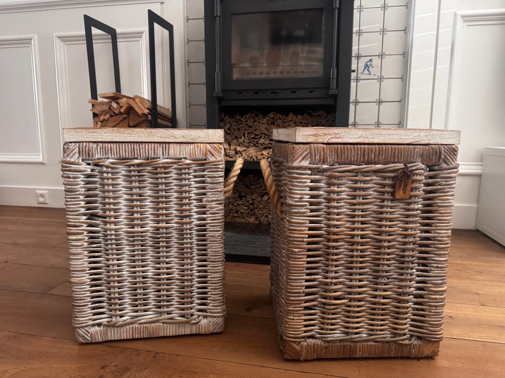 Manden Riviera Maison, Ophalen, Zo goed als nieuw, Rechthoekig, Riet