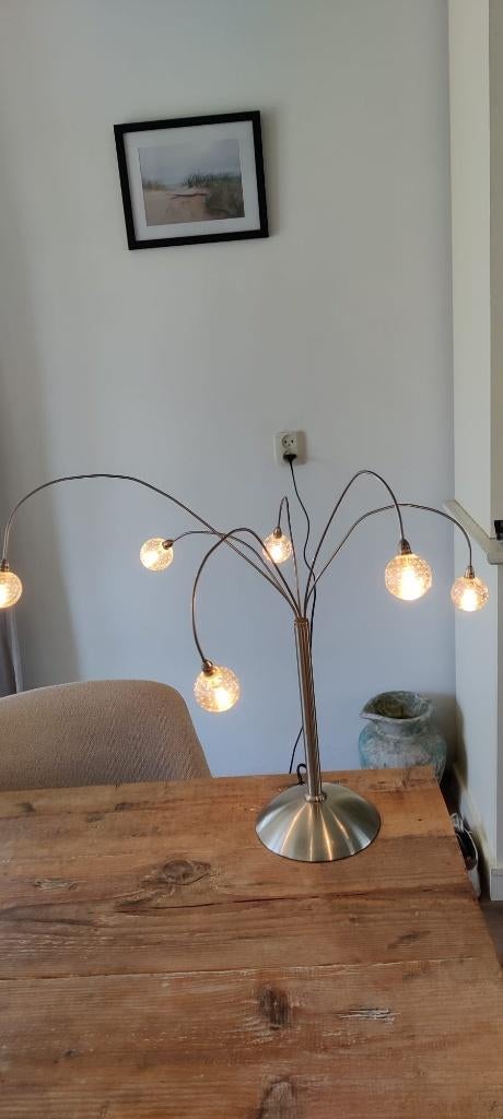 Tafel lamp, Gebruikt, Ophalen of Verzenden, Glas, Minder dan 50 cm