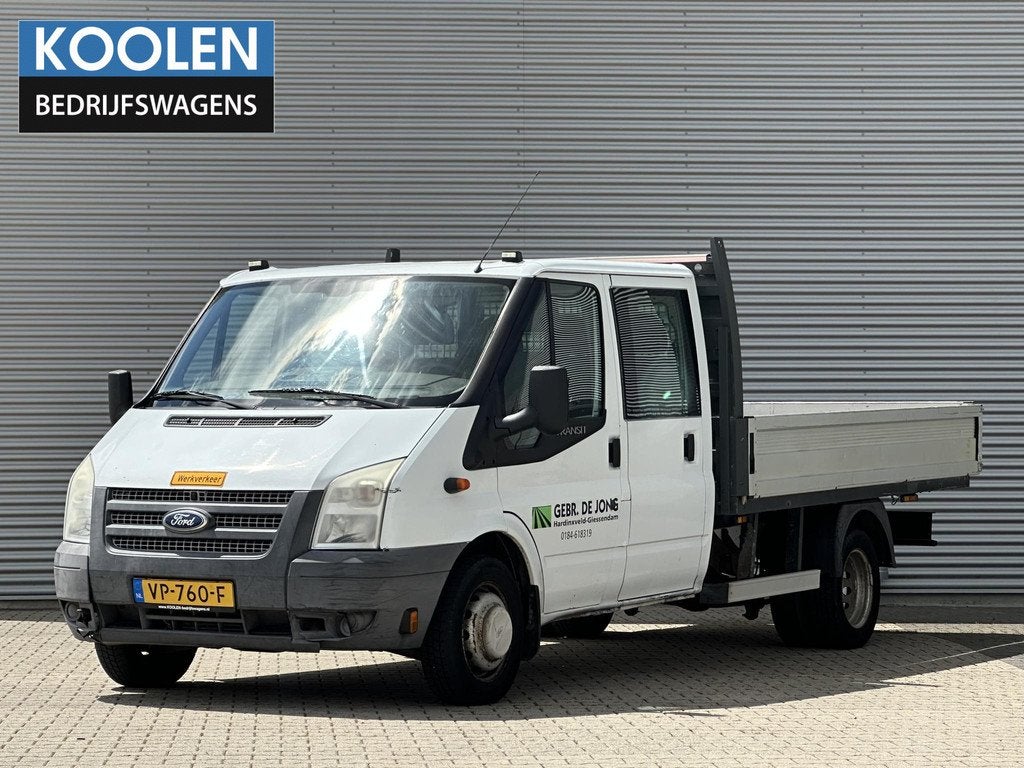 Ford Transit 350L 2.2 TDCI Ambiente EF DC Dubbele cabine RWD, Auto's, Euro 5, Gebruikt, 4 cilinders, Wit