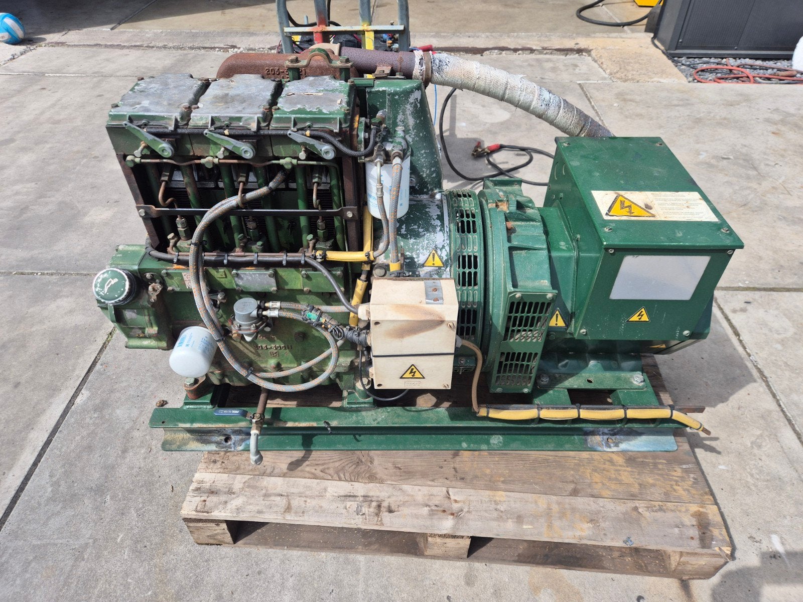 Lister 17.5 kva aggregaat, Ophalen, Gebruikt, Elektrisch startend, Dieselolie