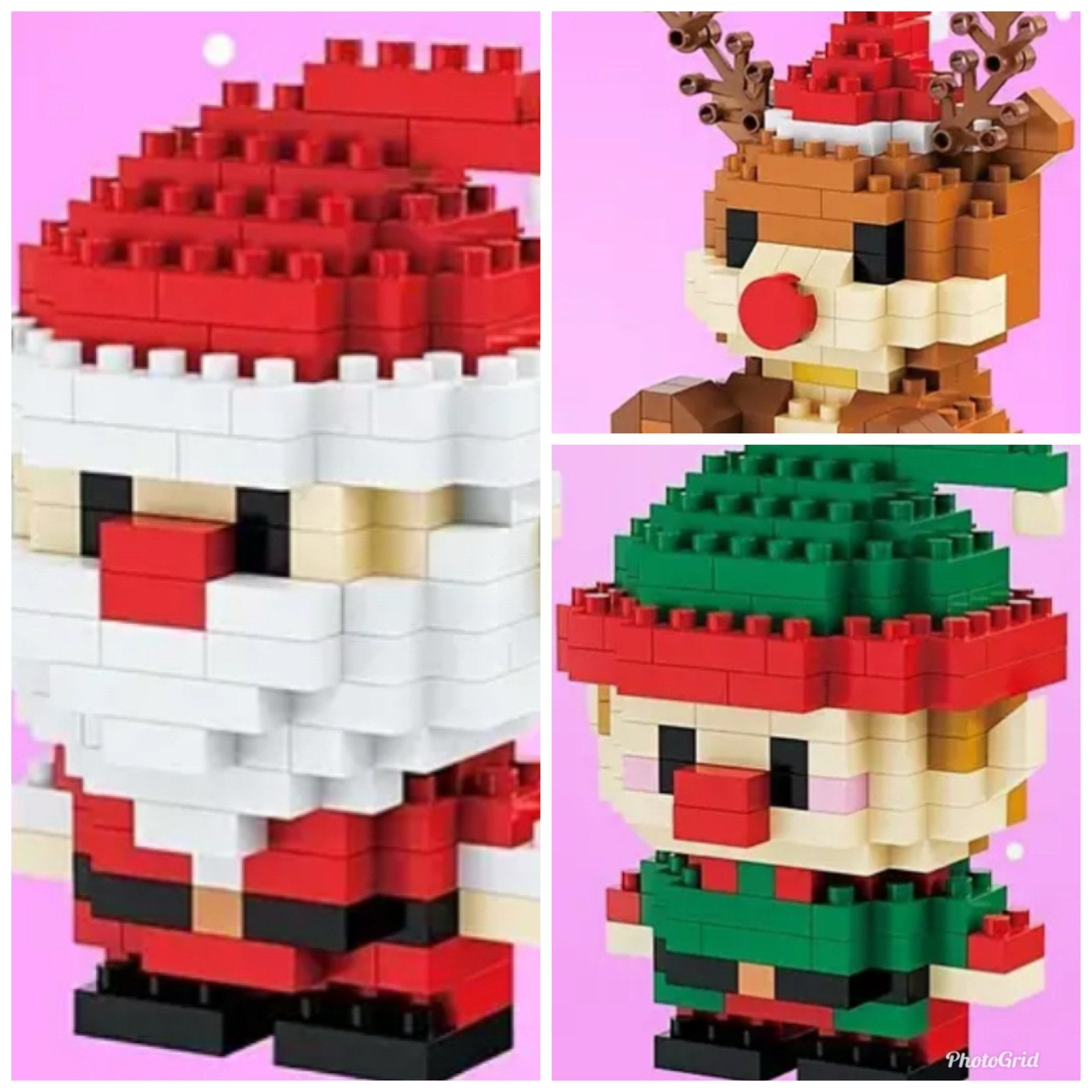 3x Kerst Bouwstenen Set: Kerstman, Elf, Rendier, Ophalen of Verzenden, Nieuw, Overige merken