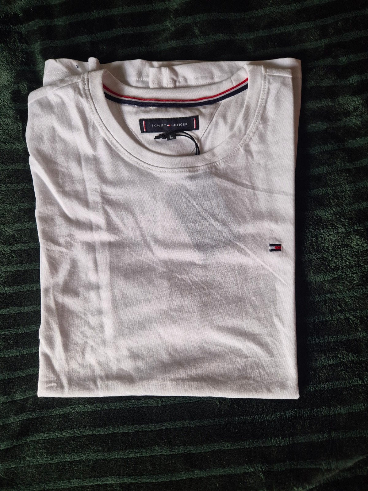 Tommy Hilfiger T-shirt - Maat L - 100% Katoen, Maat 52/54 (L), Wit, Tommy Hilfiger, Nieuw