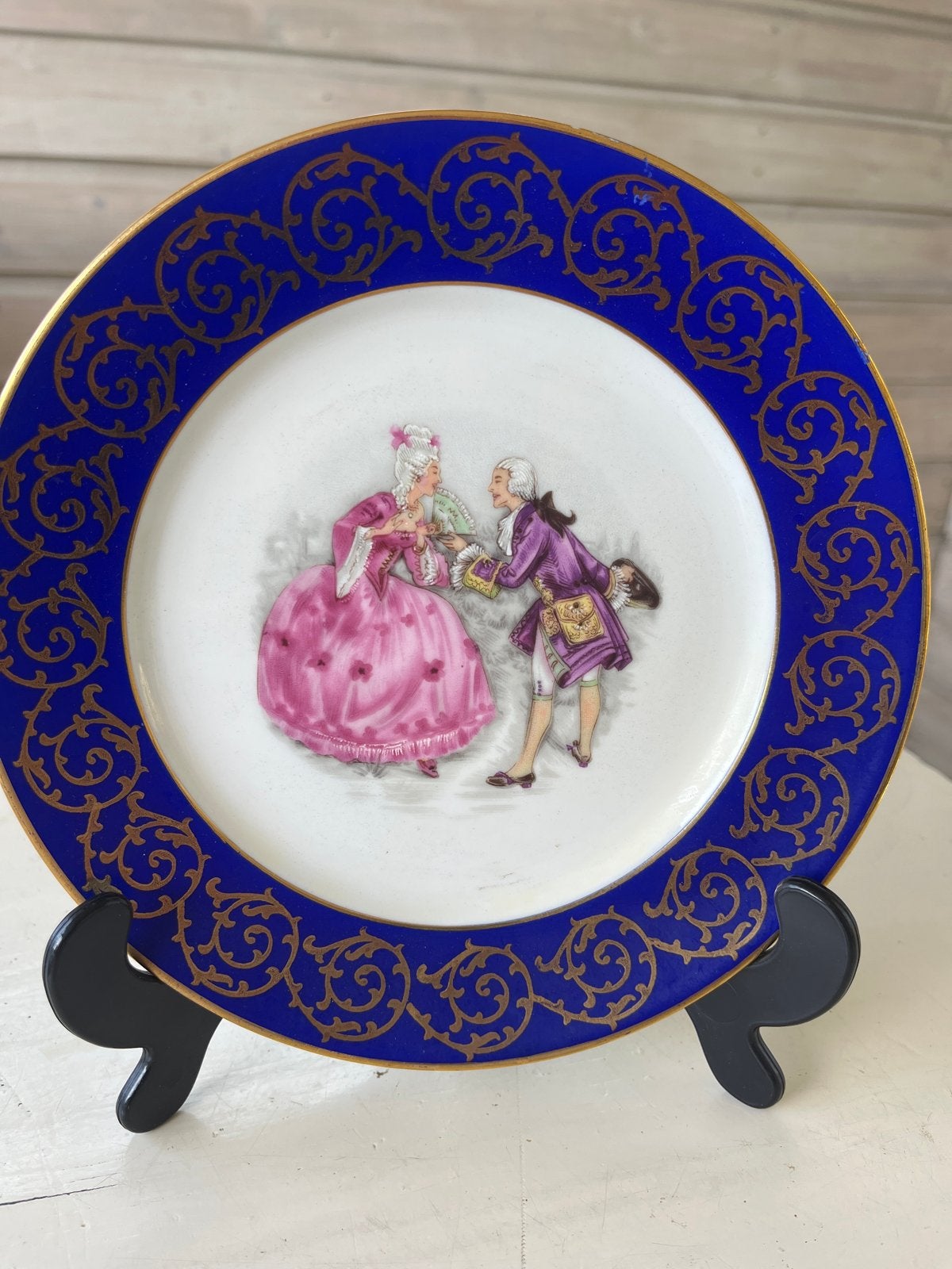 Gloria Fine Porcelain Sierbordje met Rococo Scène, Antiek en Kunst, Ophalen of Verzenden