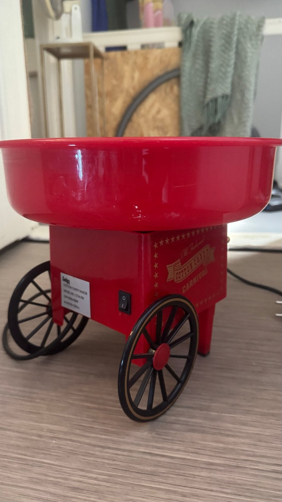 Suikerspinmachine Rood - Perfect voor Feestjes & Gezin!, Witgoed en Apparatuur, Ophalen, Gebruikt