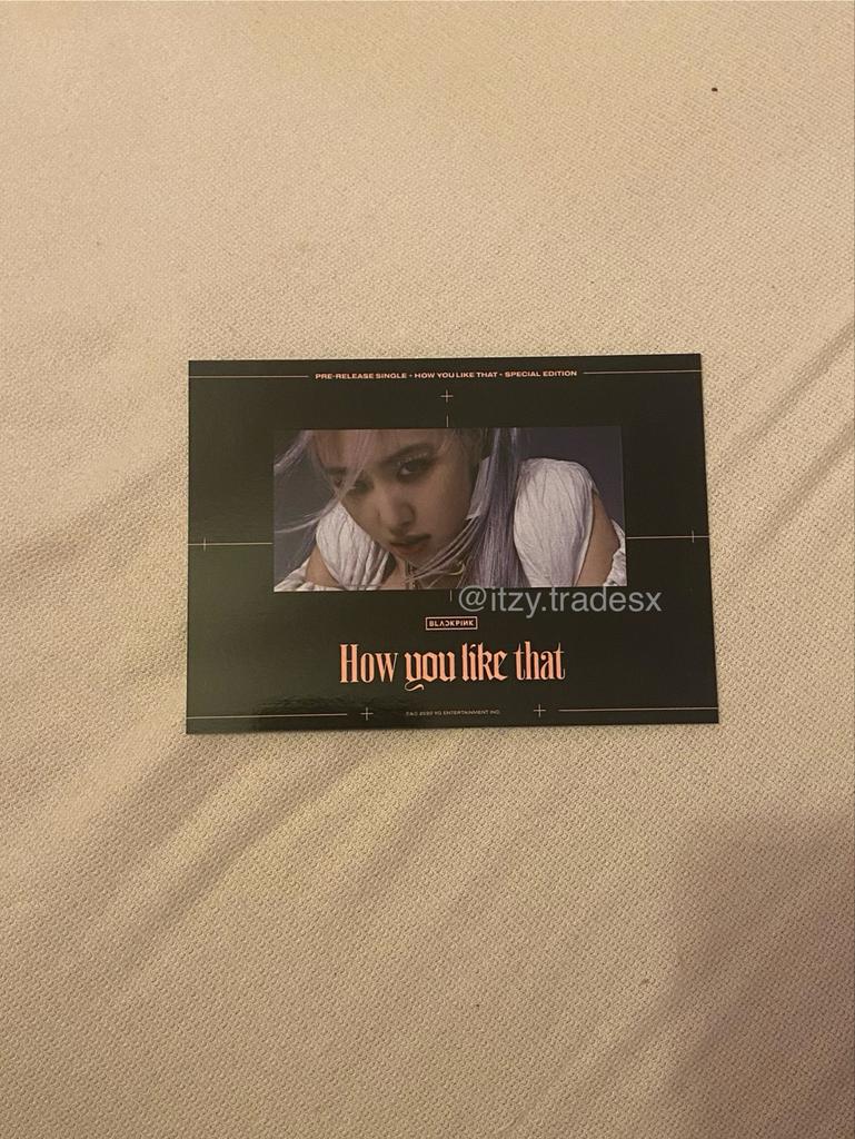 BLACKPINK Rosé How You Like That Postcard, Verzamelen, Muziek, Artiesten en Beroemdheden, Verzenden, Zo goed als nieuw, Foto of Kaart