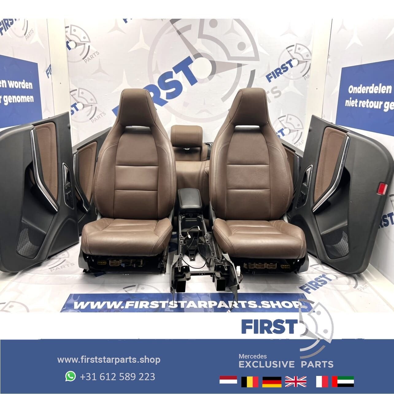 W176 W117 W156 AMG STOELEN ZETELS BRUIN AMG COMPLEET INTERIE, Auto-onderdelen, Interieur en Bekleding, Gebruikt, -, Ophalen of Verzenden