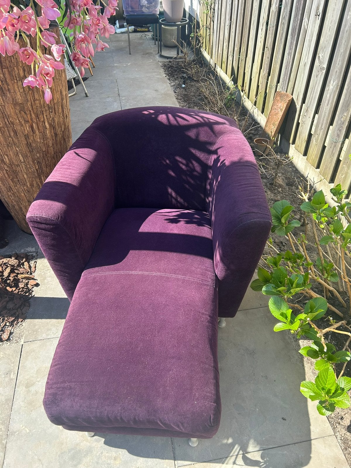 Mooie paarse chaise longue, Antiek en Kunst, Ophalen