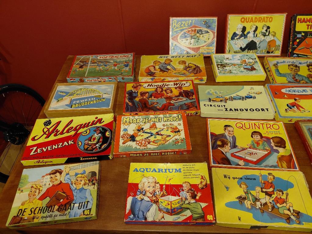 +-19 oude vintage bordspellen spelletjes puzzels bouwdozen, Ophalen of Verzenden, Gebruikt
