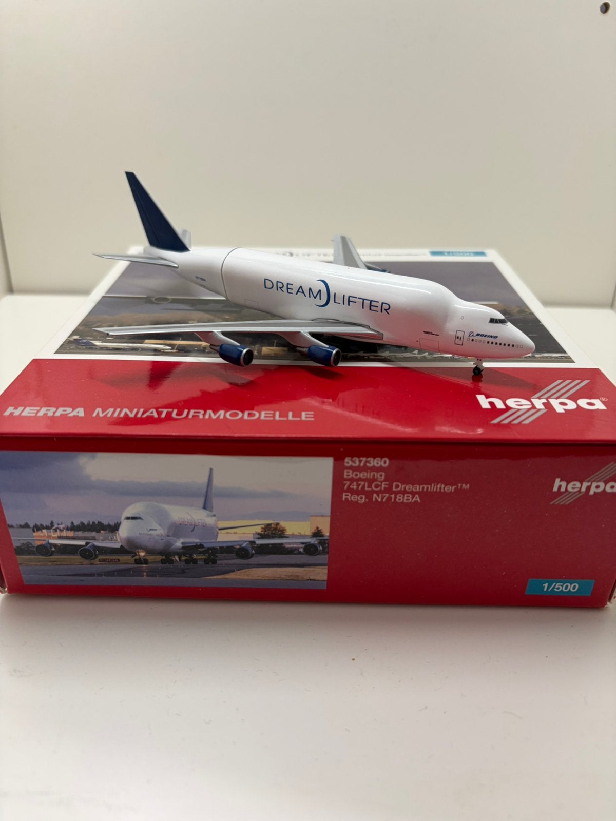 Herpa Boeing 747LCF Dreamlifter 1:500, Ophalen of Verzenden, Nieuw, Schaalmodel
