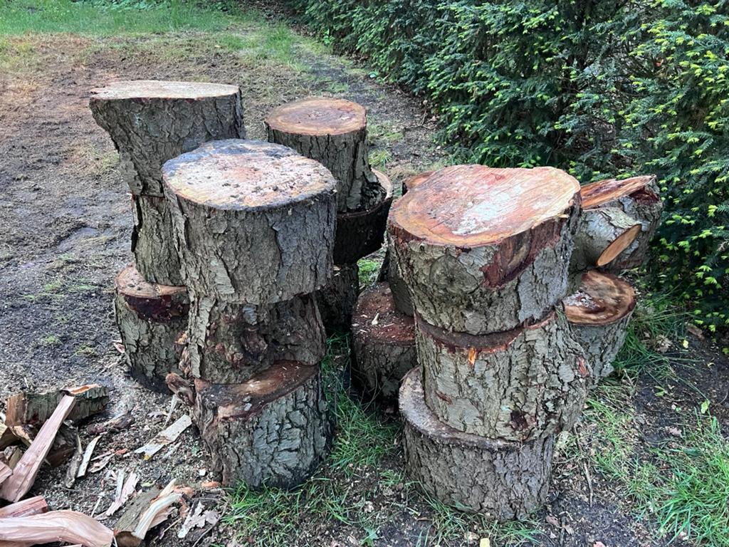 20 blokken kers. Ruime 1 kuub., Tuin en Terras, Haardhout, Minder dan 3 m³, Ophalen, Overige houtsoorten