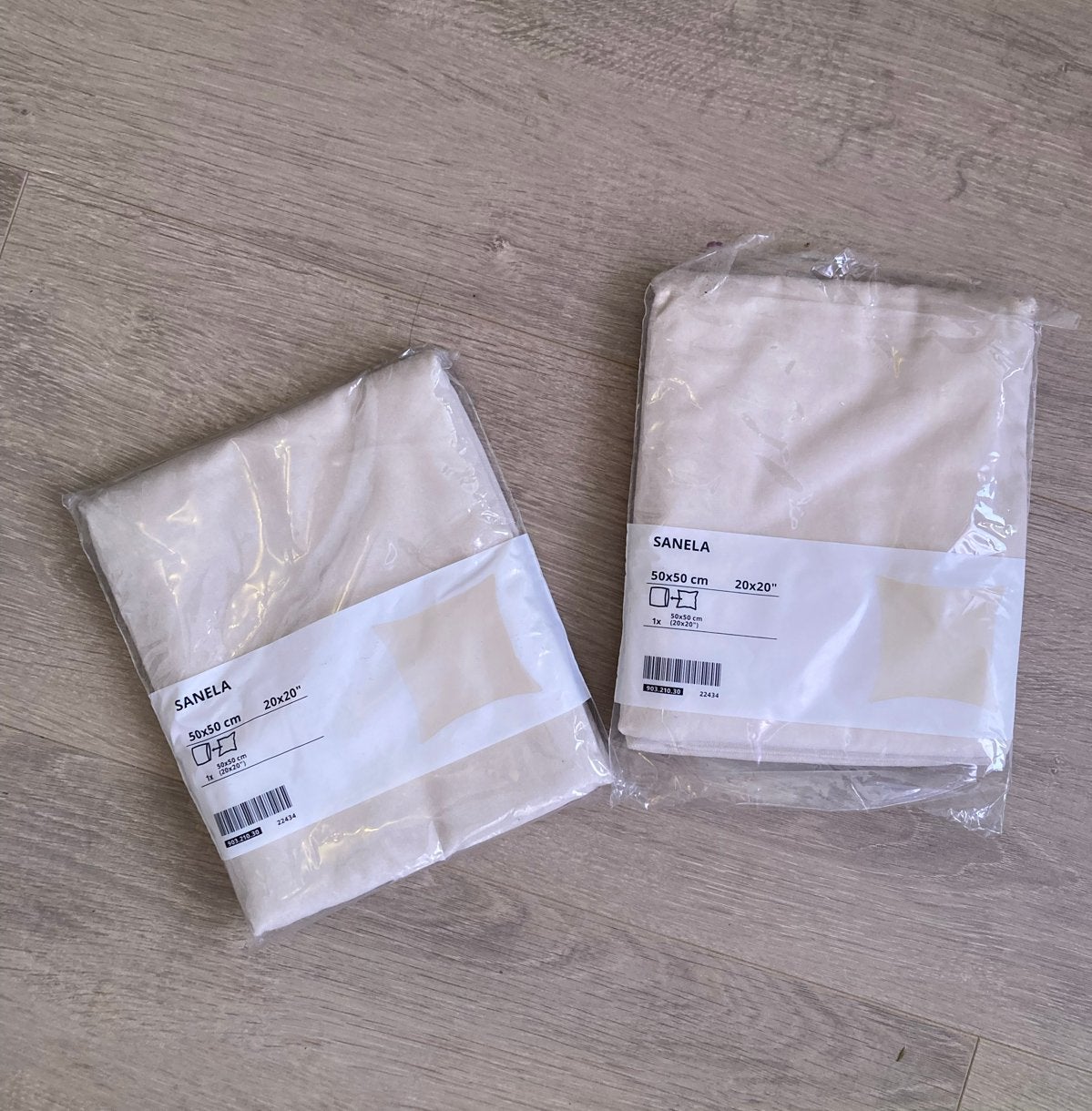 IKEA SANELA Kussenhoezen 50x50 cm - Beige (2 stuks), Ophalen, Beige, IKEA, Nieuw