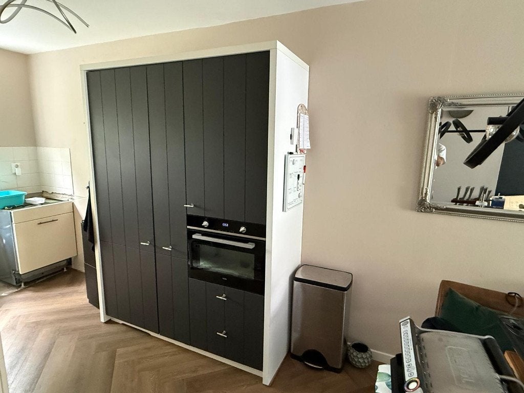 Keukenblok met inbouwapparatuur (oven, koelkast), Ophalen, Gebruikt, 100 tot 150 cm, 200 cm of meer