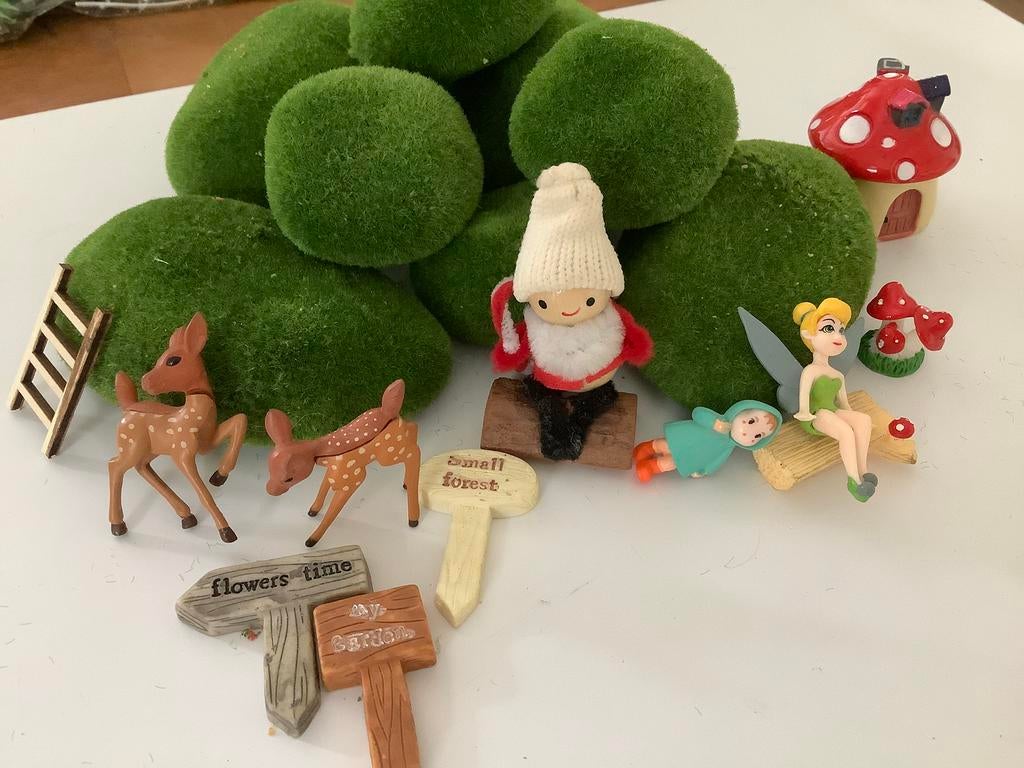 Lot spullen om een elfen tuintje/bos te maken in miniatuur, Verzamelen, Poppenhuizen en Toebehoren, Ophalen of Verzenden, Gebruikt