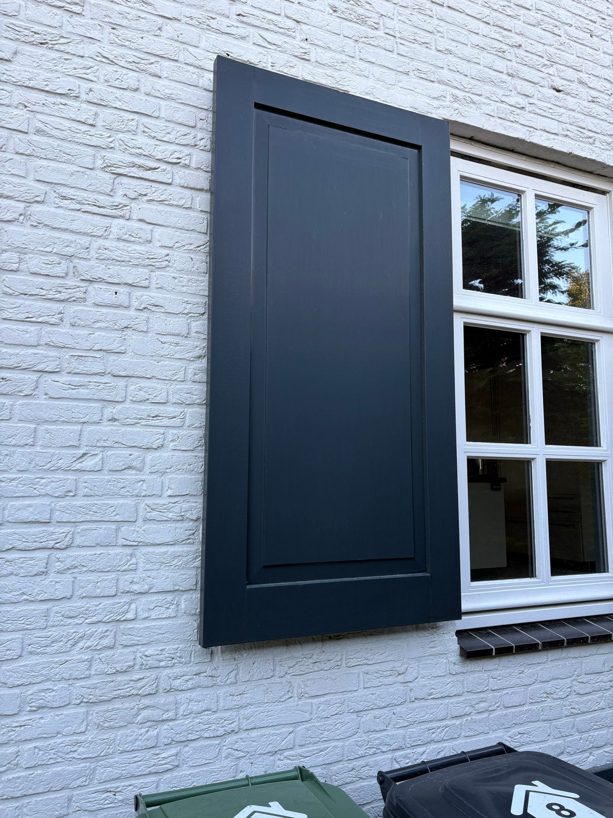 Donkergrijze Luik voor Raam 6x, Doe-het-zelf en Verbouw, Glas en Ramen, Ophalen, 80 tot 120 cm, Overige typen, 160 cm of meer