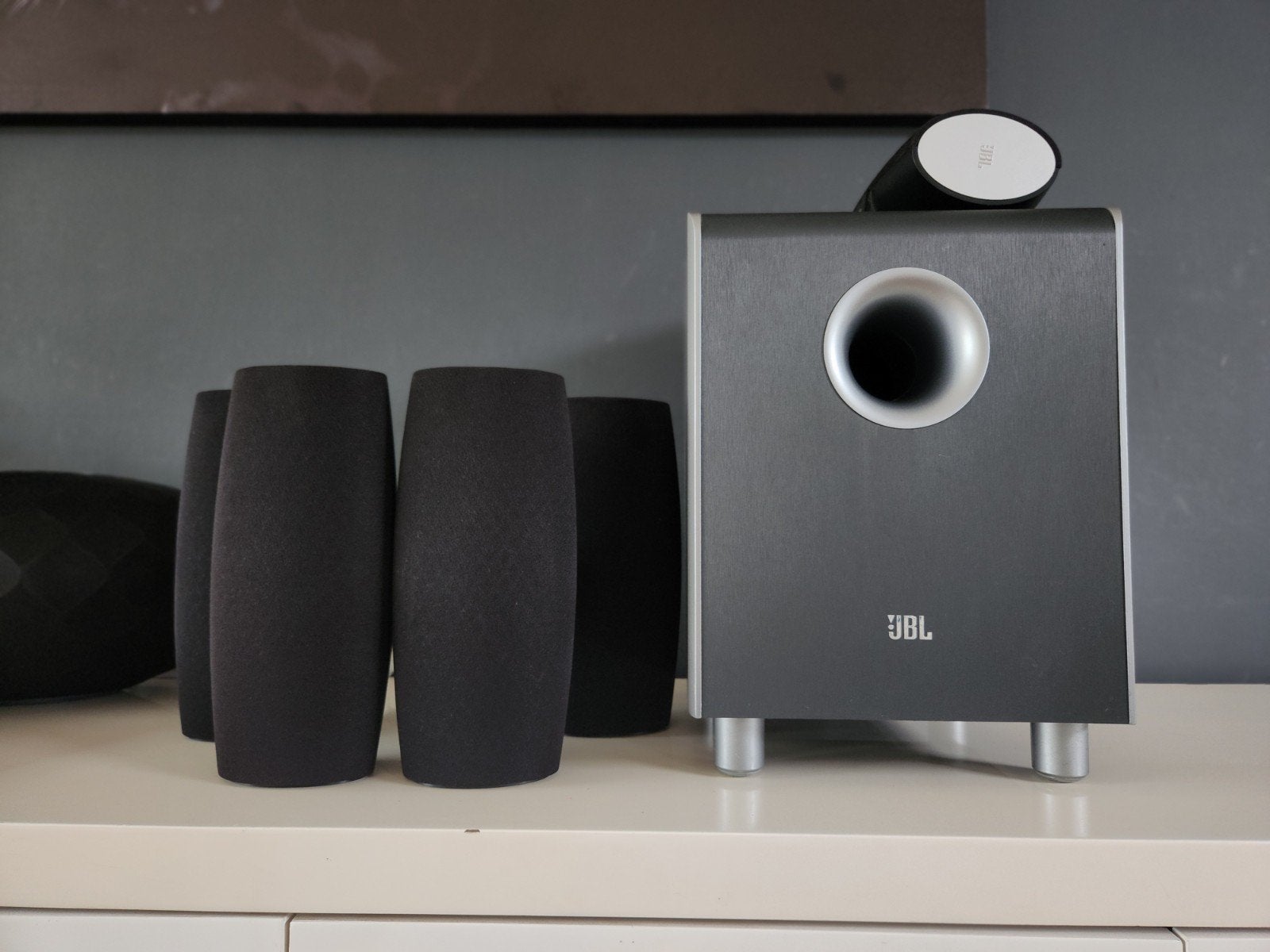 JBL Speakerset met JVC Audio/Video Control Receiver, Audio, Tv en Foto, Stereo-sets, Ophalen, Gebruikt, JVC, Losse componenten
