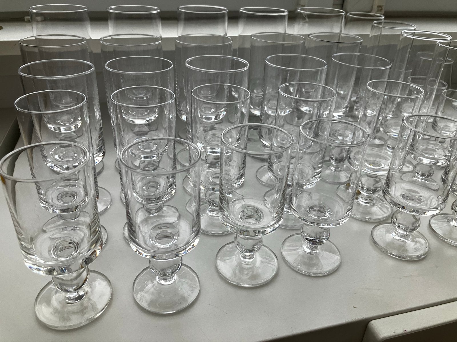 Grote set 39 st vintage kristallen servies Floris Meydam “Co, Antiek en Kunst, Antiek | Glas en Kristal, Ophalen of Verzenden