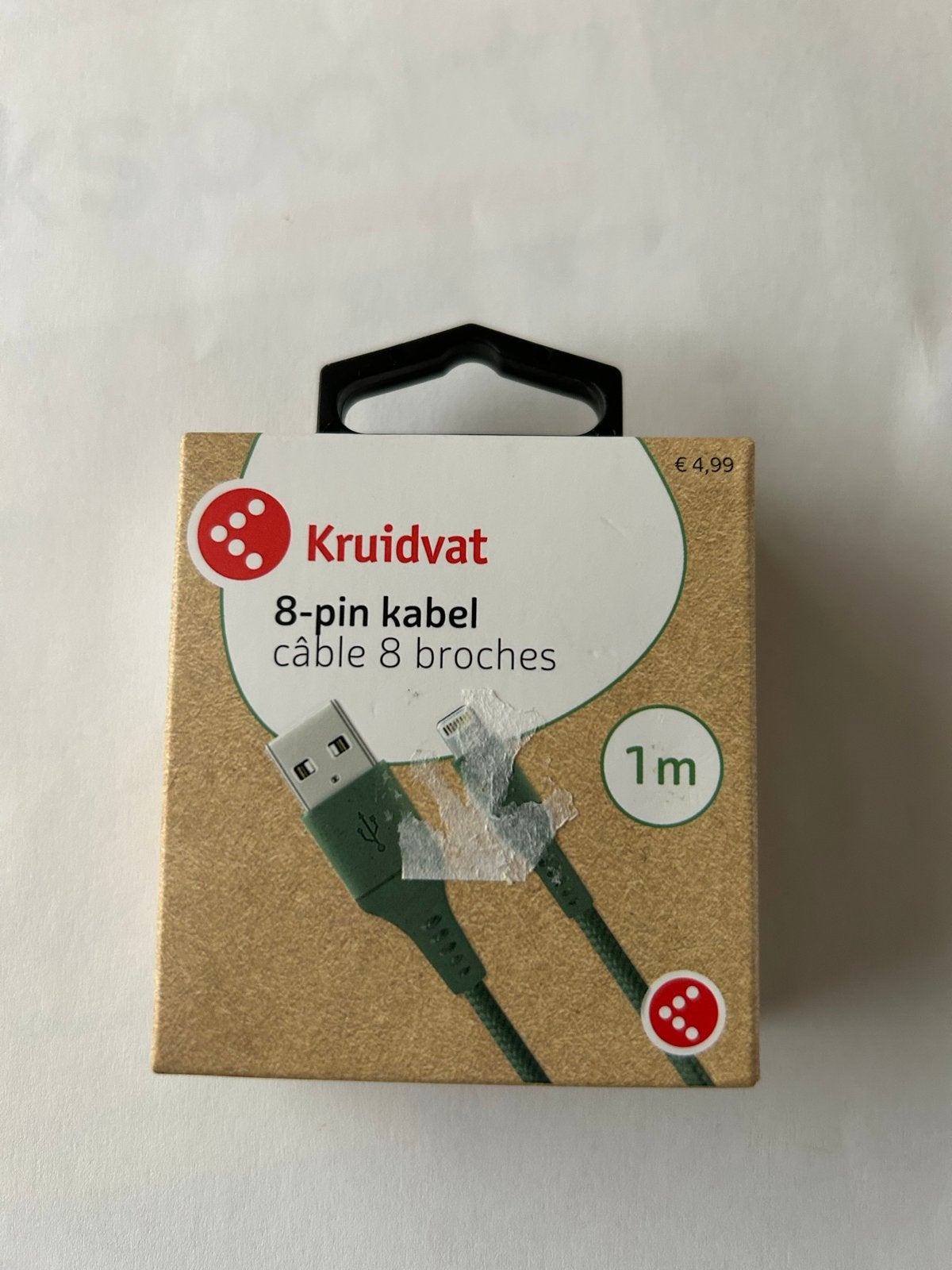 Iphone 8-pin kabel 1 meter - Nieuw in verpakking, Ophalen of Verzenden, Nieuw, Minder dan 2 meter, Overige kabels