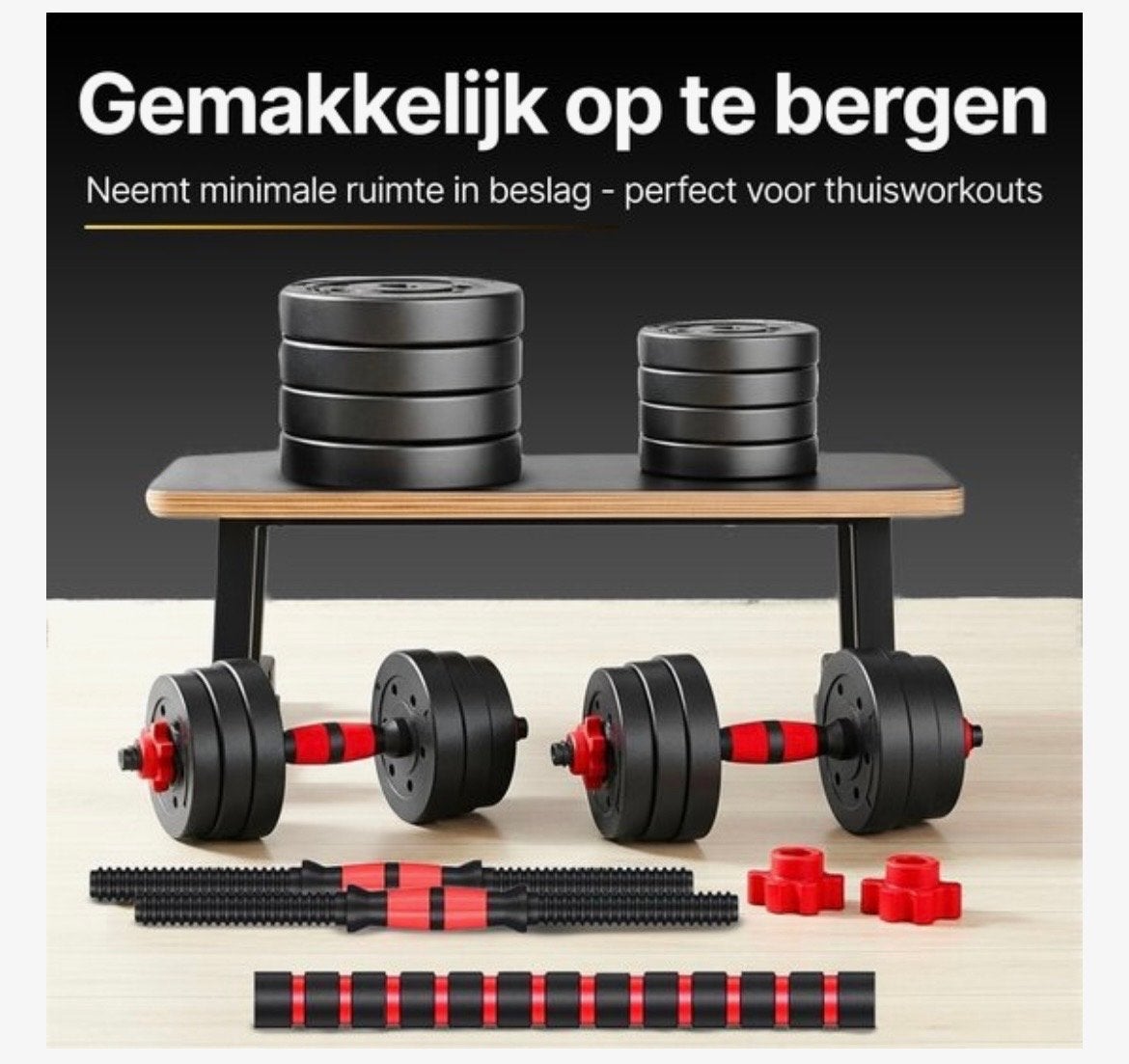 Verstelbare Dumbbell Set 20kg - Halter & Barbell Modus, Ophalen, Nieuw, Armen, Halterset