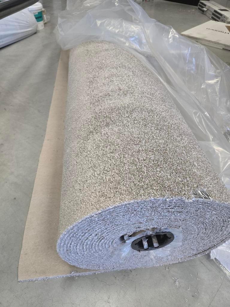 Zacht Greige Tapijt - 400cm breed - €15/m², Grijs, Ophalen of Verzenden, 200 cm of meer, Modern