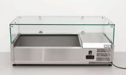 RVS Opzetvitrine Opzet koelvitrine saladière 100cm, Zakelijke goederen, Ophalen of Verzenden, Nieuw zonder verpakking, Koelen en Vriezen