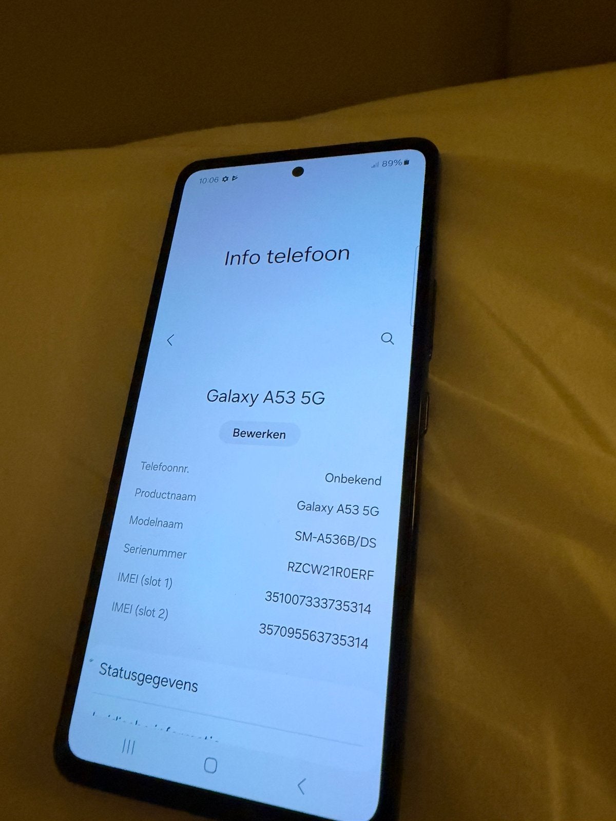 Samsung galaxy A53 5G, Telecommunicatie, Ophalen, Zwart, Zo goed als nieuw, 128 GB