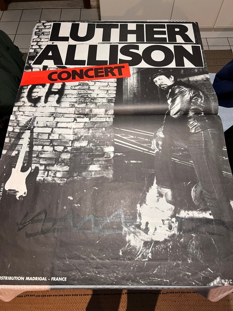 Vintage Poster Luther Allison Concert, Verzamelen, Posters, Deurposter of groter, Ophalen of Verzenden, Muziek, Rechthoekig Staand