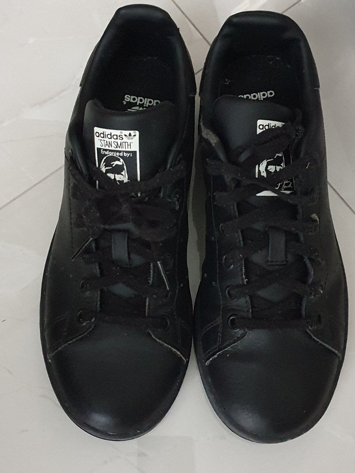Adidas Stan Smith sneakers zwart - Maat 37 1/3, Adidas, Zwart, Ophalen of Verzenden, Sneakers of Gympen