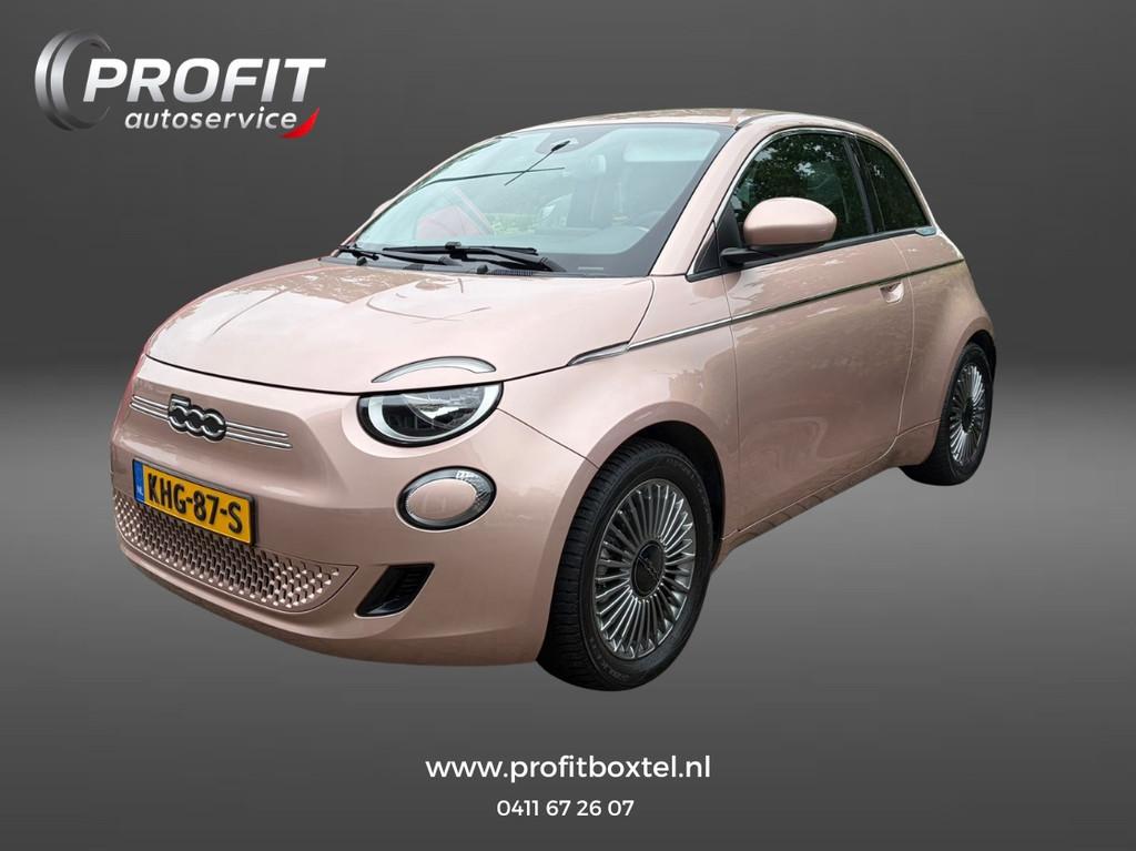 Fiat 500e Urban 42 kWh CARPLAY / ECC / LM VELGEN/ EERSTE EIG, Auto's, 118 pk, Overige kleuren, 4 stoelen, Leder en Stof