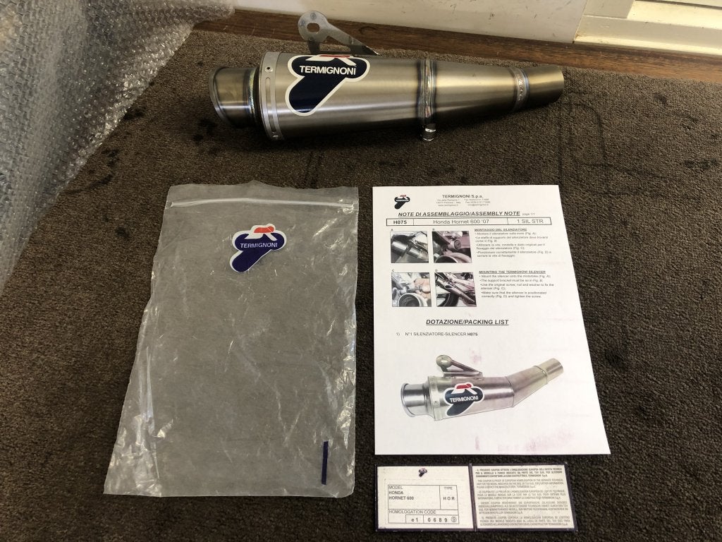Termignoni titanium uitlaat demper Honda CB600F Hornet 07-13, Gebruikt, Verzenden, Termignoni, https://www.termignoni.it/en/contacts/