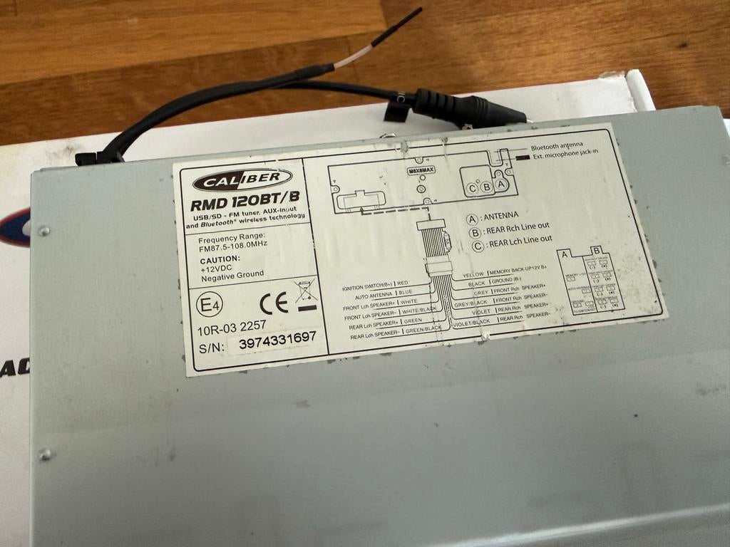 Caliber RMD 120BT/B Autoradio met Bluetooth, Ophalen of Verzenden, Gebruikt