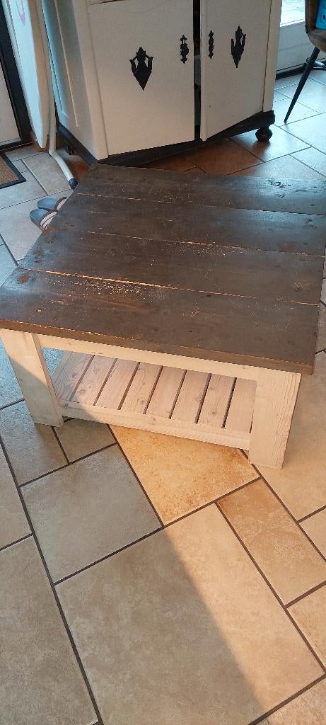 Salontafel steigerhout 80x80cm, Huis en Inrichting, Tafels | Salontafels, Ophalen, Gebruikt, 50 tot 100 cm, Vierkant