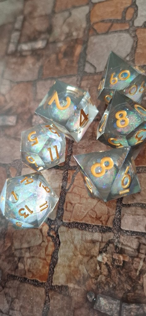 Sharp Edge D&D RPG Dobbelstenen Set glitter, Onbekend, Ophalen of Verzenden, Onbekend, Onbekend