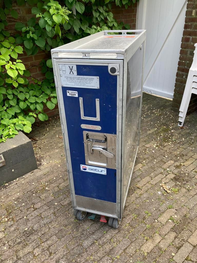 Vliegtuig Sales trolley met 6 lades., Verzamelen, Luchtvaart en Vliegtuigspotten, Ophalen, Gebruikt, Overige typen