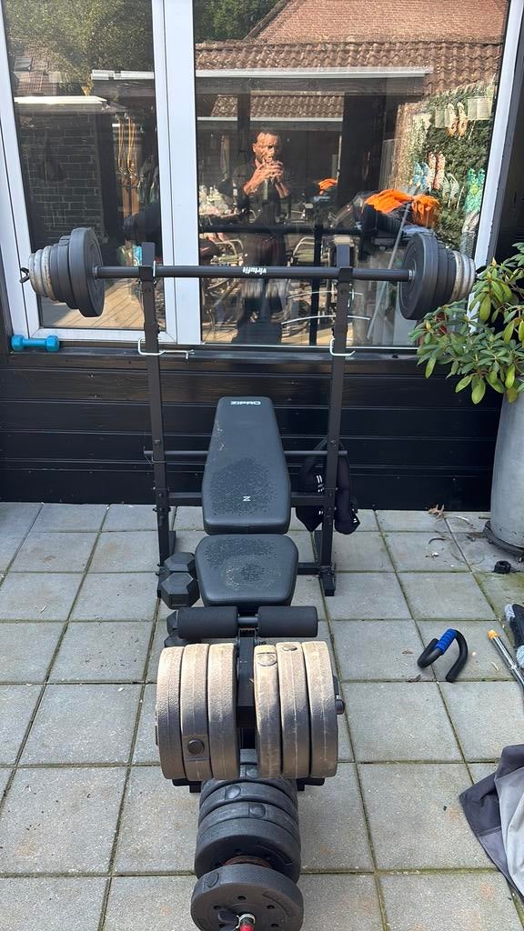 Sportbank voor halters - Instelbaar & Multifunctioneel, Sport en Fitness, Ophalen, Zo goed als nieuw, Krachtstation