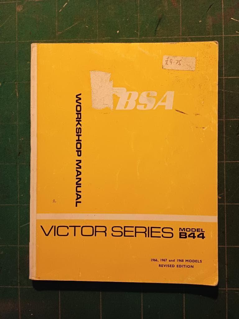 BSA VICTOR B-44 handboek workshop manual orig. B.S.A., Ophalen of Verzenden, Overige merken