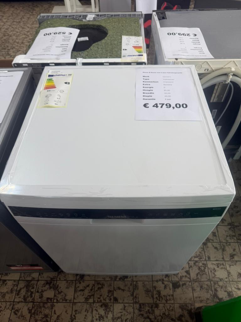Siemens vrijstaande vaatwasser nieuw met bestek la wit, Minder dan 85 cm, Siemens, Minder dan 10 liter, Ophalen of Verzenden