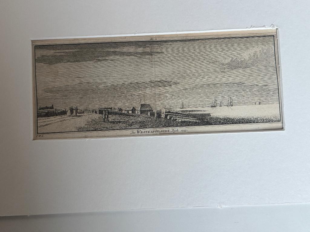 1743 - Westkappelsche Dijk - Zeeland P0850-14, Ophalen of Verzenden, Ets, 1700 - 1799