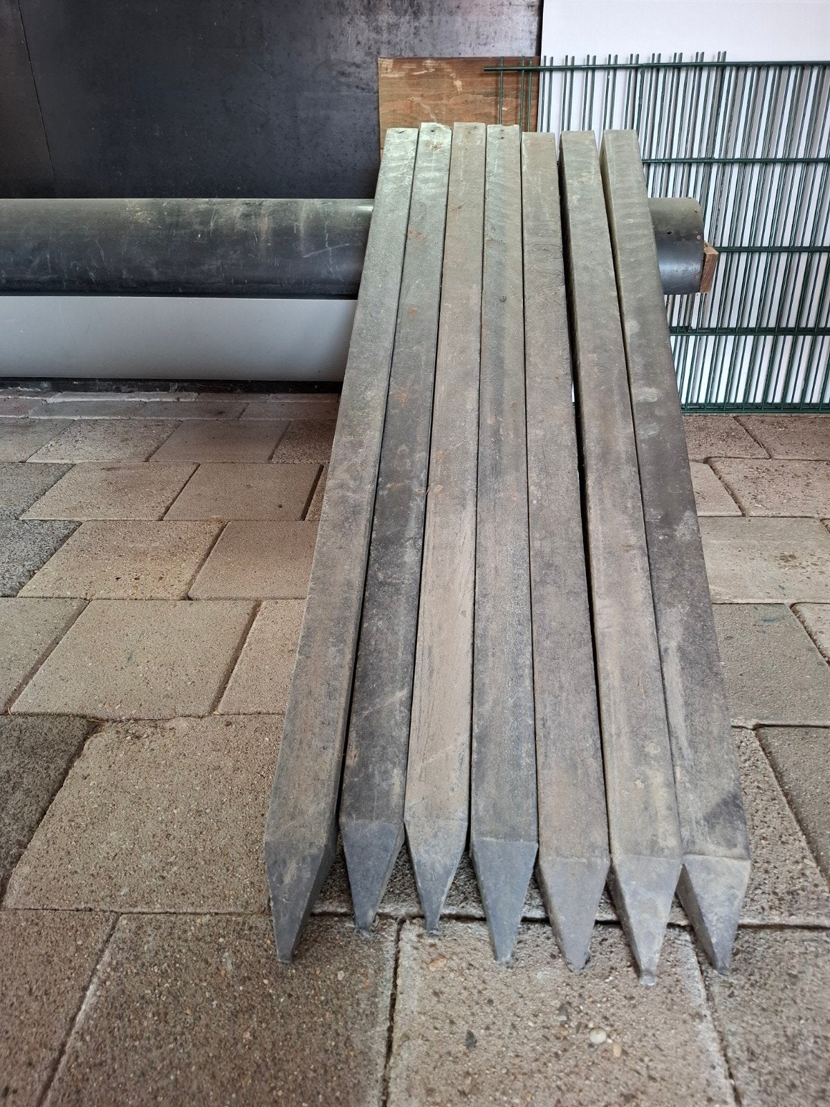 Kunststof palen, Tuin en Terras, Palen, Balken en Planken, Ophalen, Gebruikt, Minder dan 180 cm, Palen