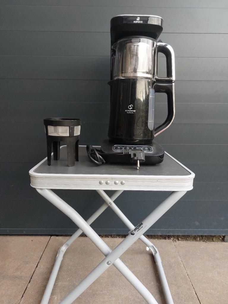 Karaca Çaysever Robotea Theemachine & Koffiezetapparaat, Afneembaar waterreservoir, Gebruikt, Gemalen koffie, Ophalen of Verzenden