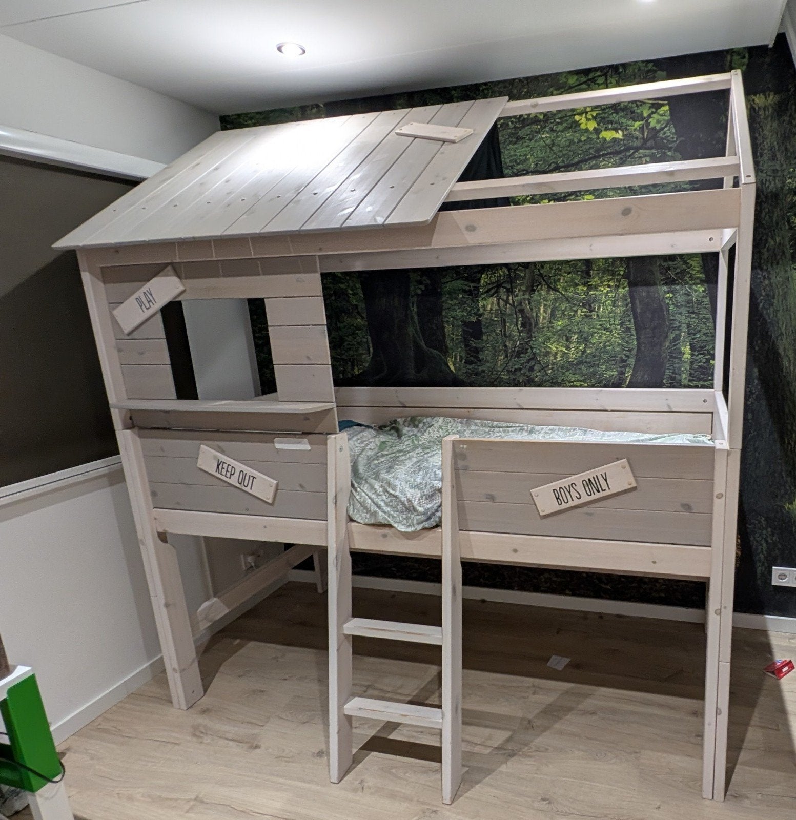 Lifetime kinderbed boomhut bed, Ophalen, Zo goed als nieuw, Halfhoogslaper