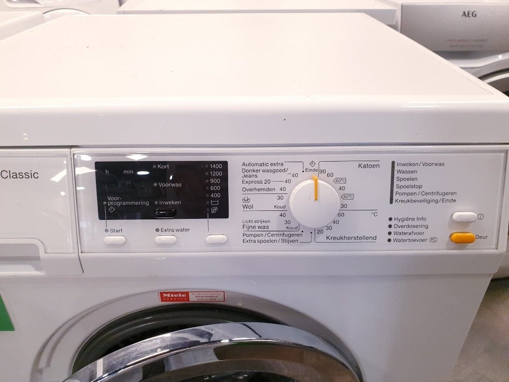 miele wasmachine a+++ inc 6 mnd garantie, Witgoed en Apparatuur, Wasmachines, Ophalen, Zo goed als nieuw, Voorlader, 85 tot 90 cm